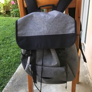Grey & black backpack